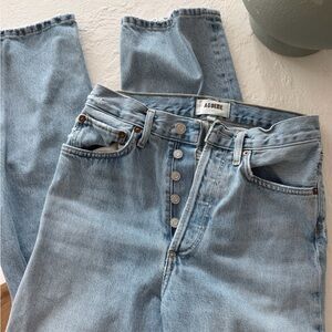 Agolde Riley High Rise Straight Crop Jeans